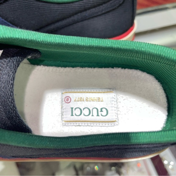 Gucci Tennis Tweed GG Logo Multicolored Sneaker Gucci Size 8 - Picture 12 of 13